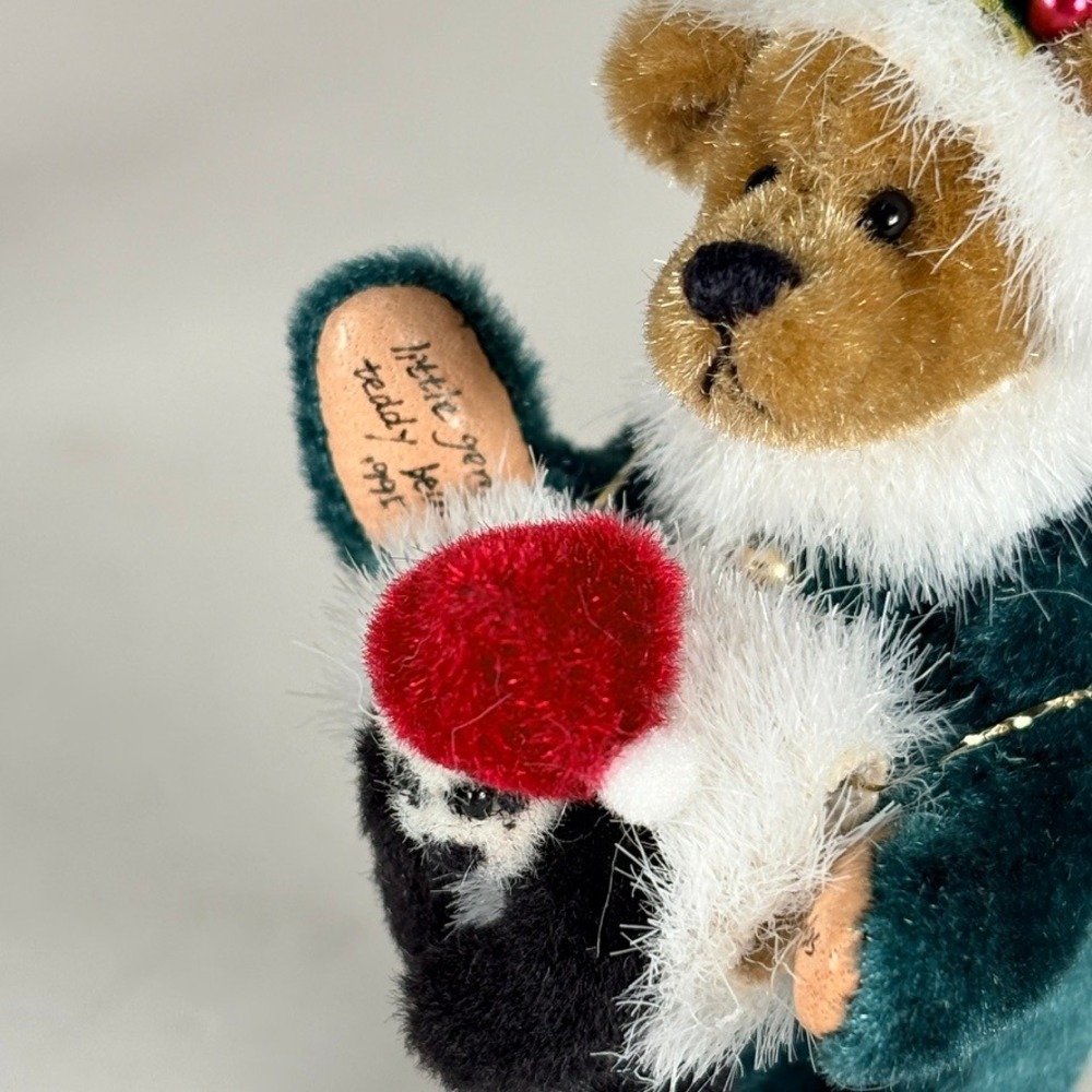 Deb Canham Little Gem Teddy Bear NICHOLAS 1995 Mohair Articulated Xmas Santa - Picture 7 of 10
